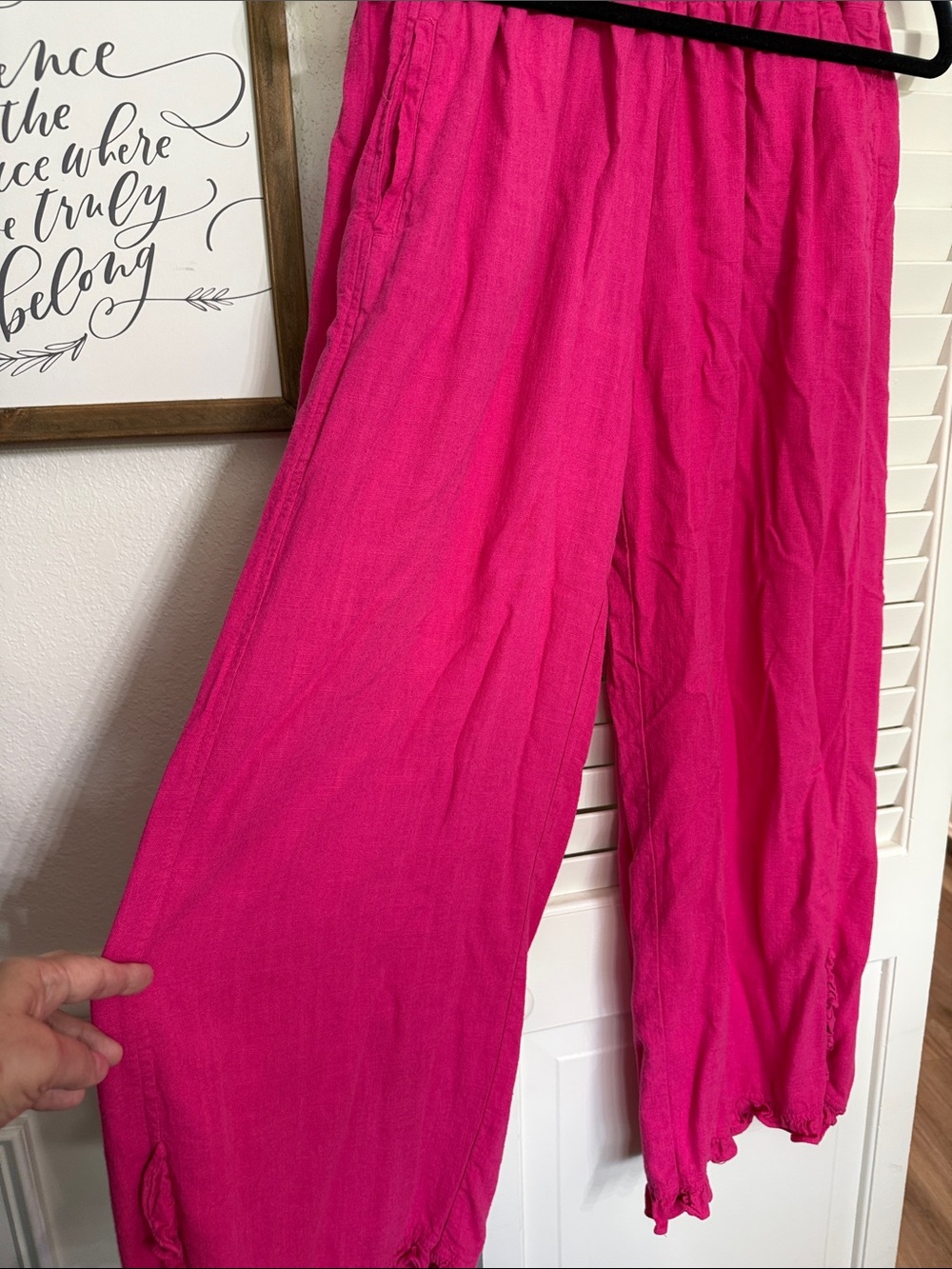 Bright Pink Wide-Leg Pull-On pants 🩷